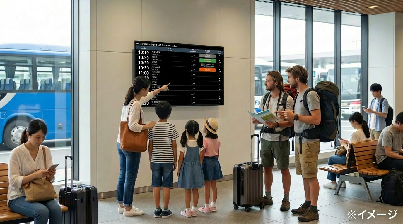 発着案内サイネージ設置イメージ